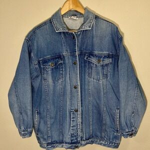 Vintage Hunters Run Denim Jeans Jacket‎ Chore Workwear TruckerMen's Size L READ